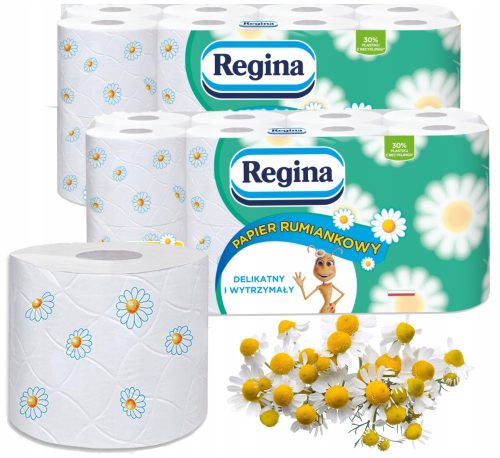 Vécé papír - Regina Chamomile WC -papír szett 32 henger