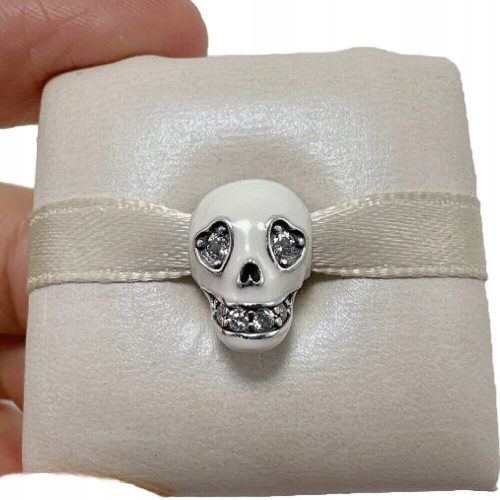  S925 Silver Charms Skull Glow in the Dark Fit barkács karkötőhöz