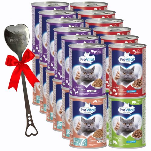  NEDVES MACSKATALELÉK ÍZETEK KEVERÉK 415G X 24 DB PREVITAL VITA. AE D3