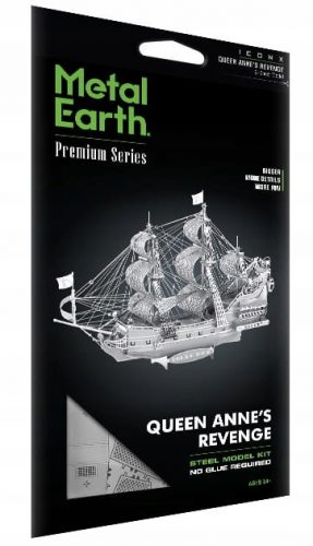  Metal Earth Iconx Queen Anne's Revenge hajó puzzle -