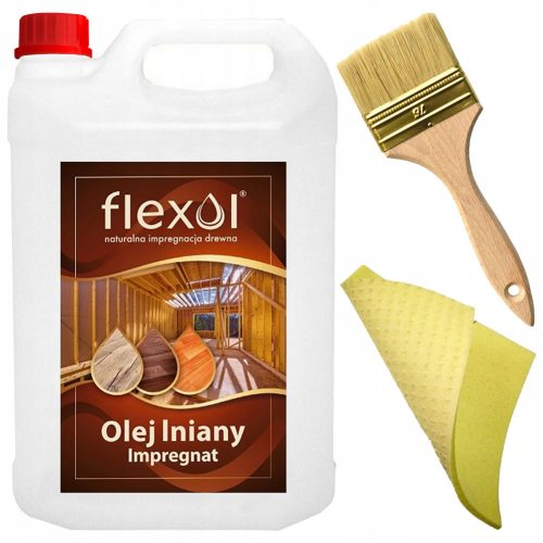 Flexol lenolaj, natúr fa impregnálás, 5 l + 2 egyéb termék