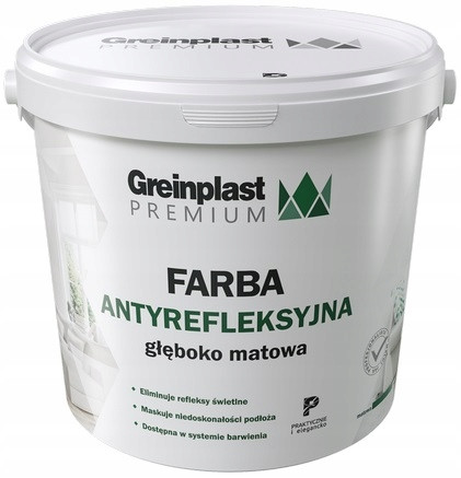 Greinplast tükröződésgátló festék, matt fehér, 10 l