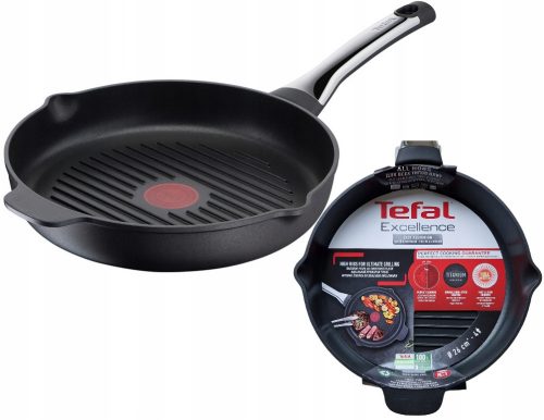 Serpenyő - Tefal Excellence 26 cm-es alumínium grillserpenyő