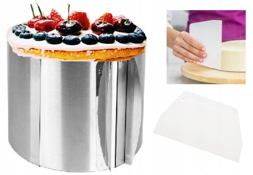 Tortaforma 15,5, átmérő 30cm + spatula, kaparó a krémes torta massza simításához