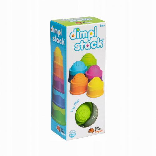  Fat Brain Toys Dimpl Stack FA293 érzékszervi piramis, sokszínű