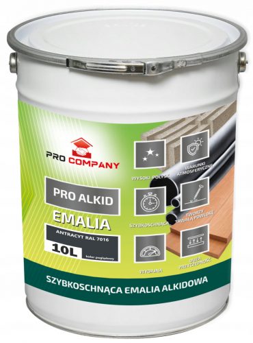 PRO ALKID Gyorsan száradó alkid zománc 10l antracit RAL 7016