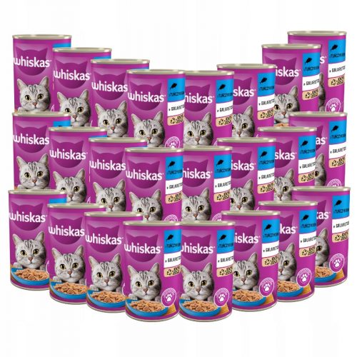  WHISKAS TONHAL 24x400g Whiskas Nedves Macskaeledel konzerv 9,6kg