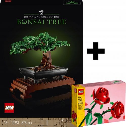  LEGO ICONS 10281 Bonsai Tree + LEGO Classic 40460 Roses