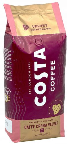 Costa Coffee Caffe Crema VELVET szemes kávé 1kg