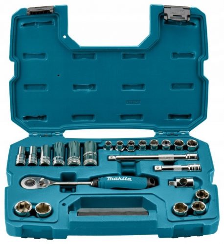 Szerszámkészletek - Makita B-65573 A melléklet + 3/8 kulcs halmaza 23 db racsnis-val