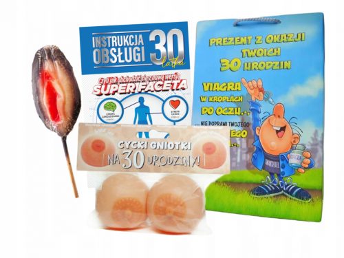  Vicces 30. születésnapi ajándék szett egy barátnak, BOOBS, LOLLY