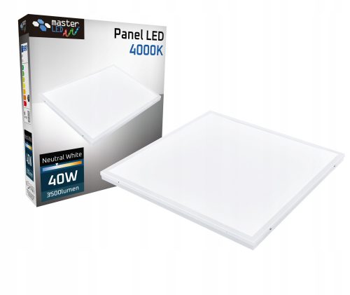 LED -panel 40W CSAKER LAPP FUTEDEDED 60X60