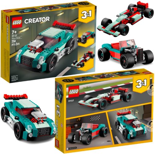  LEGO Creator 3 az 1-ben 31127 3 az 1-ben Street Racer + ELEKTRONIKUS KARÁCSONYI KÁRTYA TŐLŐDJÜK: AJÁNDÉKBA