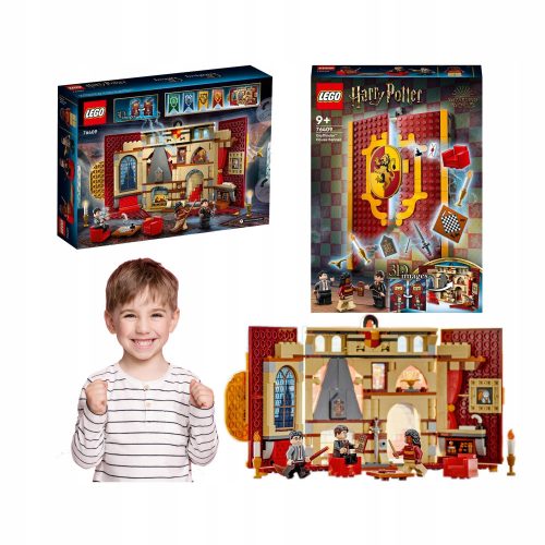  LEGO HARRY POTTER GRYFFINDOR ZÁSZLÓ KABÁT EMBLÉMA KARAKTER GYŰJTEMÉNY SZETT