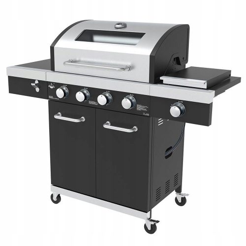  EL FUEGO KINGSTON 4+1 öntöttvas GÁZGRILL + LED + BURKOLAT + ÜVEG +!