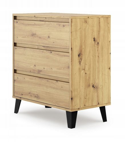  TopEshop Scandi 3S komód 70 x 39 x 78,5 cm kézműves tölgy matt