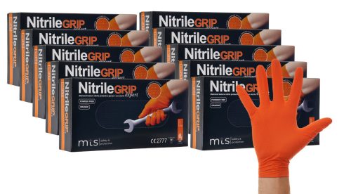 MTS biztonság és védelem Nitril GRIP Narancs kesztyű narancs erős gogrip méret 8 - M 250 pár