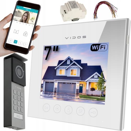 WiFi videó intercom monitor M11W-X fehér Vidos + 2 egyéb termék