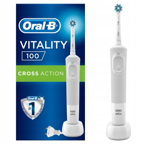  Oral-B Vitality 100 Elektromos fogkefe Braun technológiával, fehér, 1 db