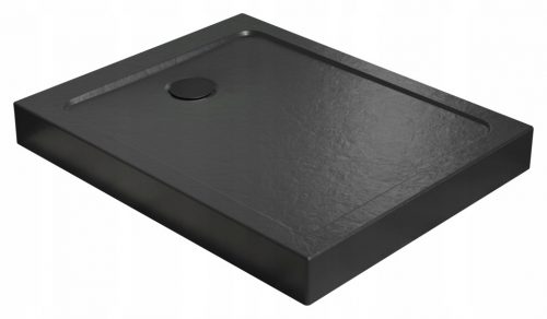  Téglalap alakú zuhanytálca Doros F Compact Stone Black 120x80 RADAWAY