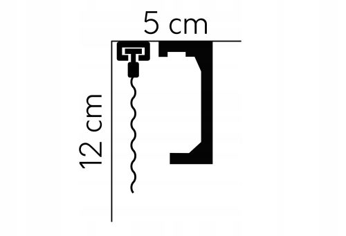 Mardom dekor mennyezeti szalag 50 x 120mm, hossza 2,4m