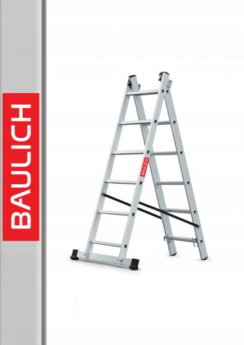 Baulich létra 3,7 m alumínium 2 x 6 150 kg-ig