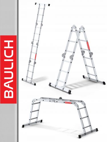 Baulich létra 4,34 m alumínium 1 x 12 150 kg-ig