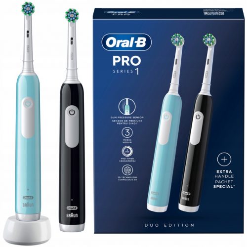  Oral-B Pro Series 1 kék és fekete elektromos fogkefe, a Braun tervezője