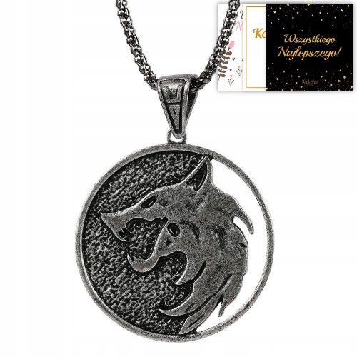 A WITCHER NYAKKÉC, WOLF AMULET, 316 ROZSDAMENTES ACÉL