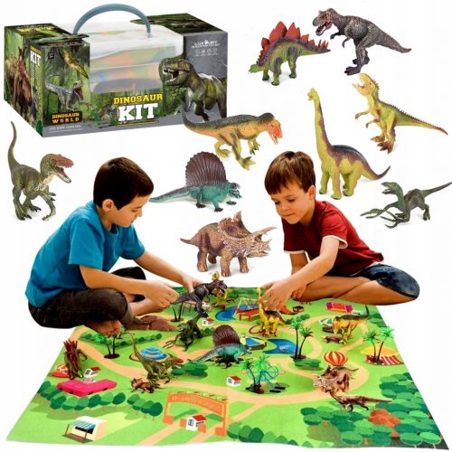  NAGY DINOSZAURUSSZABRA KÉSZLET, 9 db + JURASSIC MAT