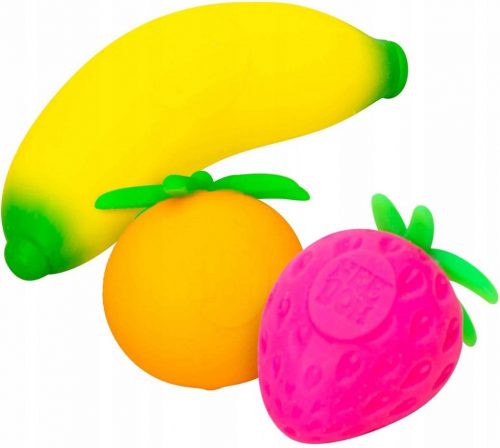  Needoh Neon Fruits készlet 3 db squishy eperből