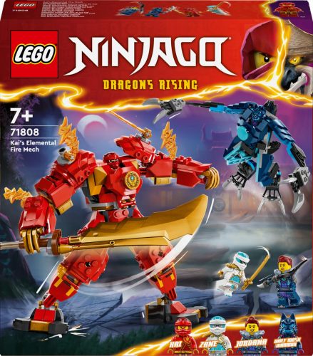  LEGO NINJAGO 71808 KAIA FIRE ELEMENT MECH blokkkészlet +7 éves gyermekek számára