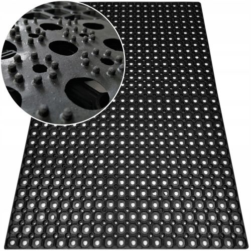 Szennyfogó szőnyeg - Kész gumi lábtörlő kültéri használatra, 100 x 200 cm