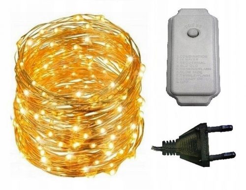  HOSE LIGHTS CHAIN WIRE mini LED 100db 10m 230V 6 világítási mód