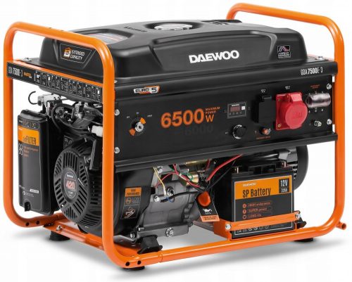 Hordozható háromfázisú generátor Daewoo 6500 W benzin