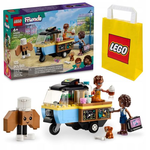  LEGO Friends 42606 mobil tortatartó + papírzacskó LEGO 6315786 sárga 24x8x18 cm