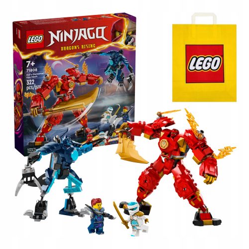  LEGO Ninjago Elemental Fire Robot Kaia 71808 + VP papírzacskó LEGO 6315792 közepes