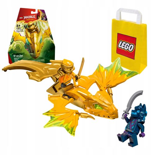  LEGO Ninjago Arin and the Dragon Attack 71803 + LEGO papírzacskó 6315786 sárga 24x8x18 cm