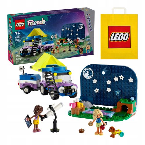  LEGO Friends 42603 csillagnéző lakókocsi + VP papírtáska LEGO 6315792 közepes