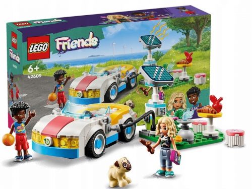  LEGO Friends 42609 elektromos autó és töltőállomás