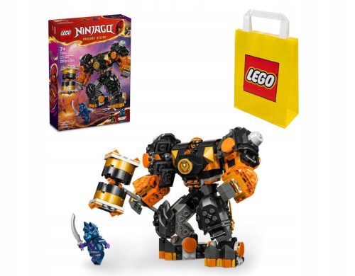  LEGO Ninjago Cole Earth Elemental Robot 71806 + LEGO papír ajándéktáska közepes M 41x34x12 cm