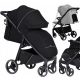  Carrello Bravo Pure Black babakocsi + esővédő a Caretero babakocsihoz