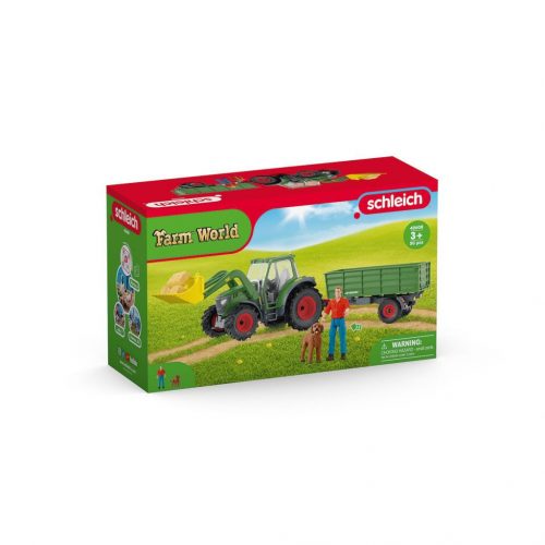  Schleich 42608 Traktor pótkocsival