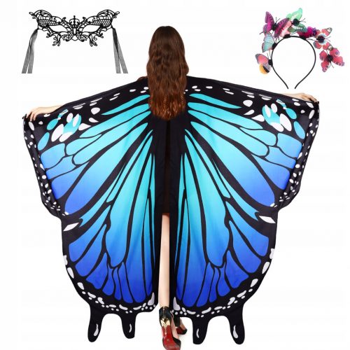  NŐI Butterfly Wing Cape Cosplay jelmez Rozsdamentes köpeny