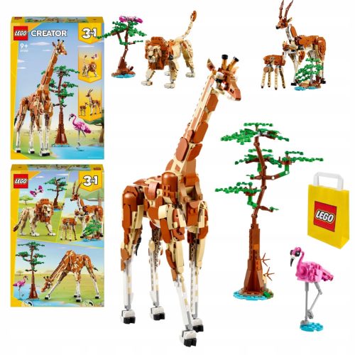  LEGO Creator 31150 Zvířata ze safari + LEGO papírzacskó 6315786 sárga 24x8x18 cm