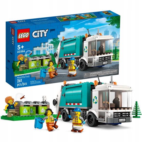  LEGO City Teherautó Újrahasznosítás Szemetes teherautó KREATÍV LEGO BLOKKOK