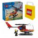  LEGO City 60411 tűzoltó helikopter + papírtáska LEGO 6315786 sárga 24x8x18 cm