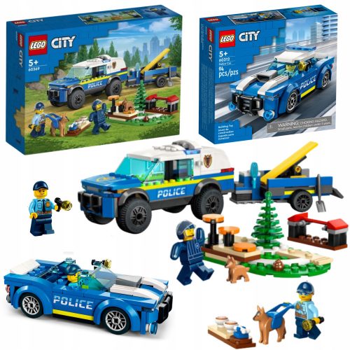  LEGO City 60369 rendőrkutya kiképzés a terepen + LEGO City 60312 rendőrautó