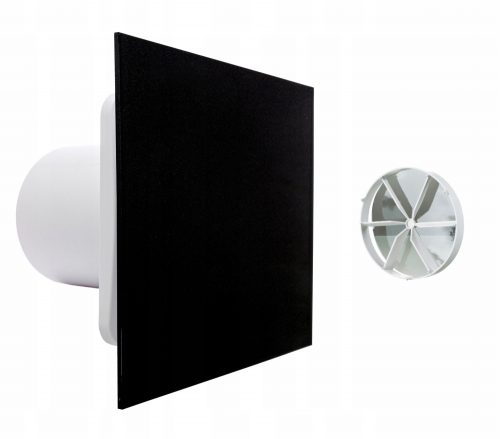 Ventika KLIQ100BASEWC + KLIQFP180BLACK fürdőszoba ventilátor 100 mm