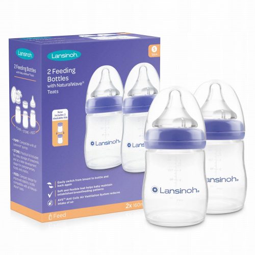  LANSINOH 2 db 160 ml-es flakon + cumikészlet